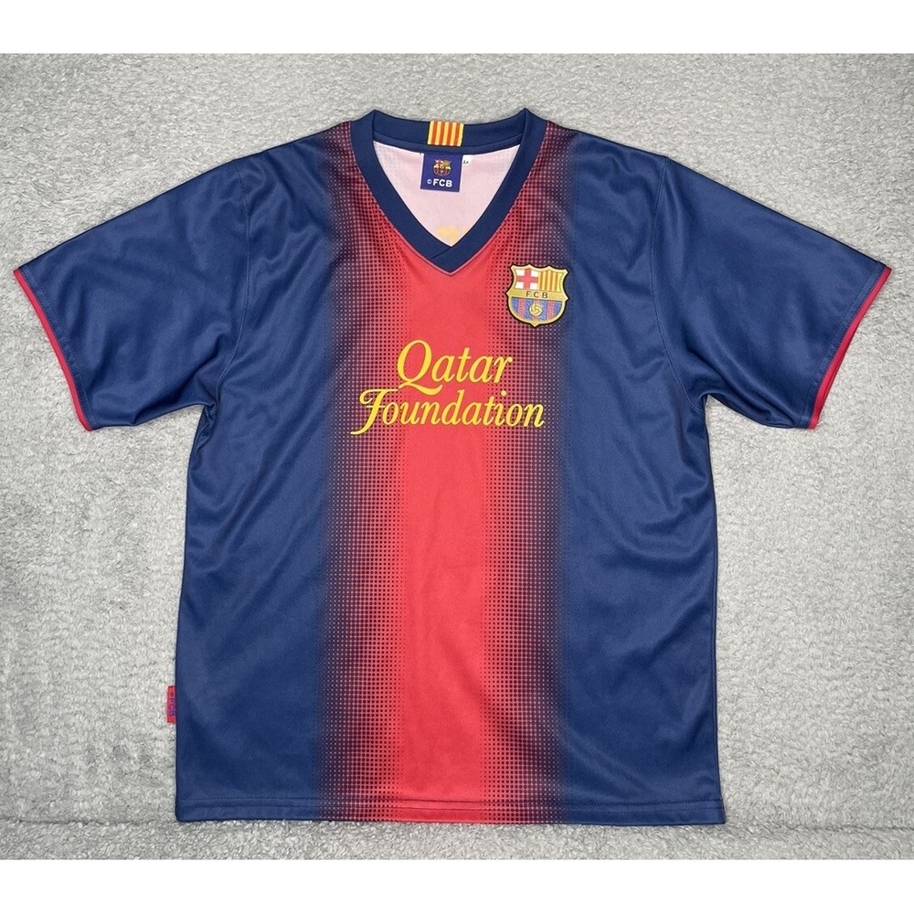 Barcelona FC 2012/13 Iniesta #8 Home‎ Futbol Soccer Jersey Qatar FCB Mens Medium